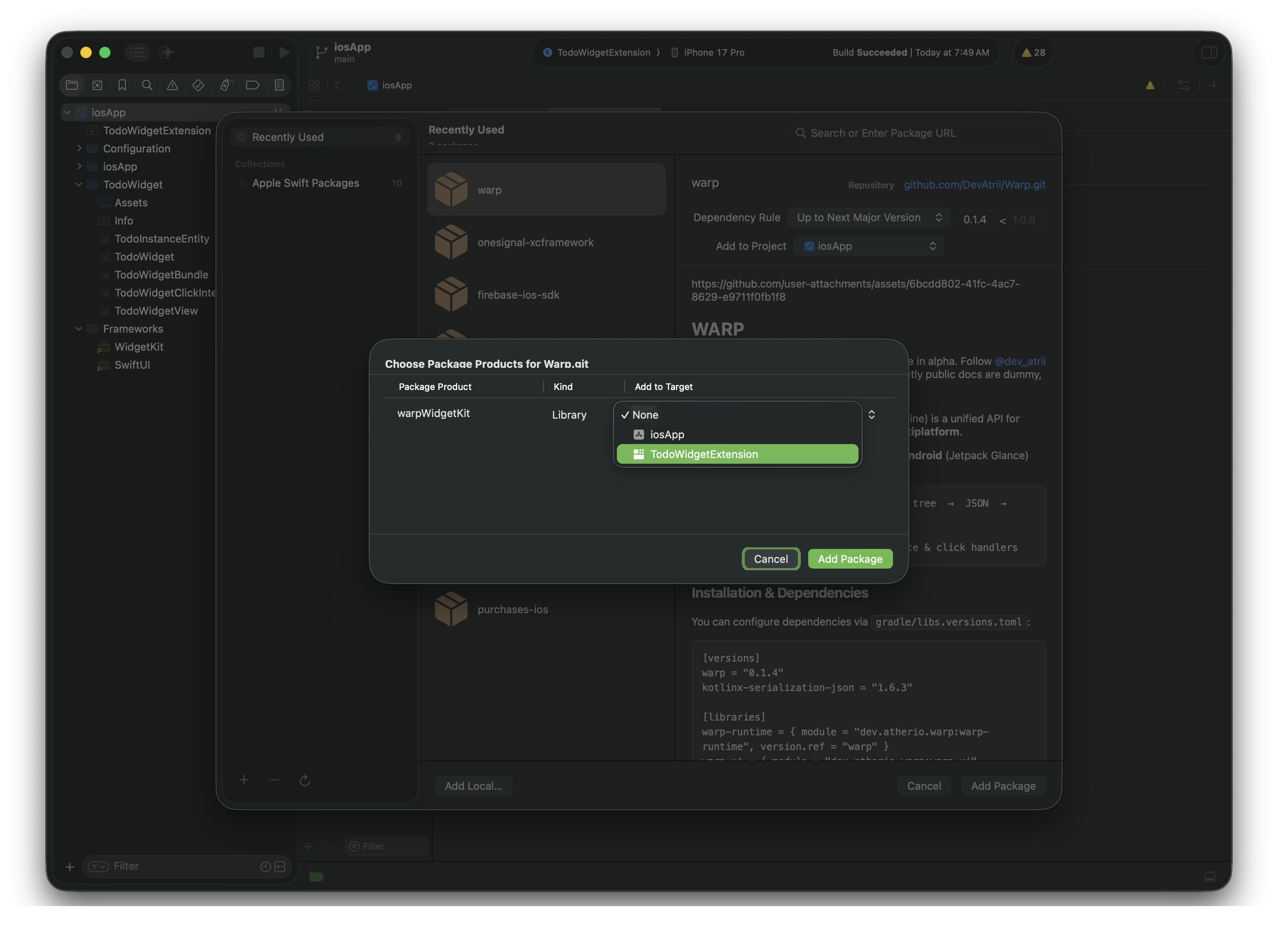 Add Swift Package Dependency